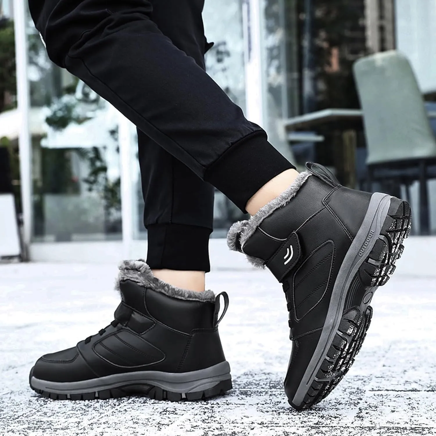 Men's Work Boots Soft Toe Hiking Sneakers Warm Booties Womens Safety Toe Shoes Soft Toe Wide Outdoor Shoes Slip on Loafers Hike Grounded Footwear