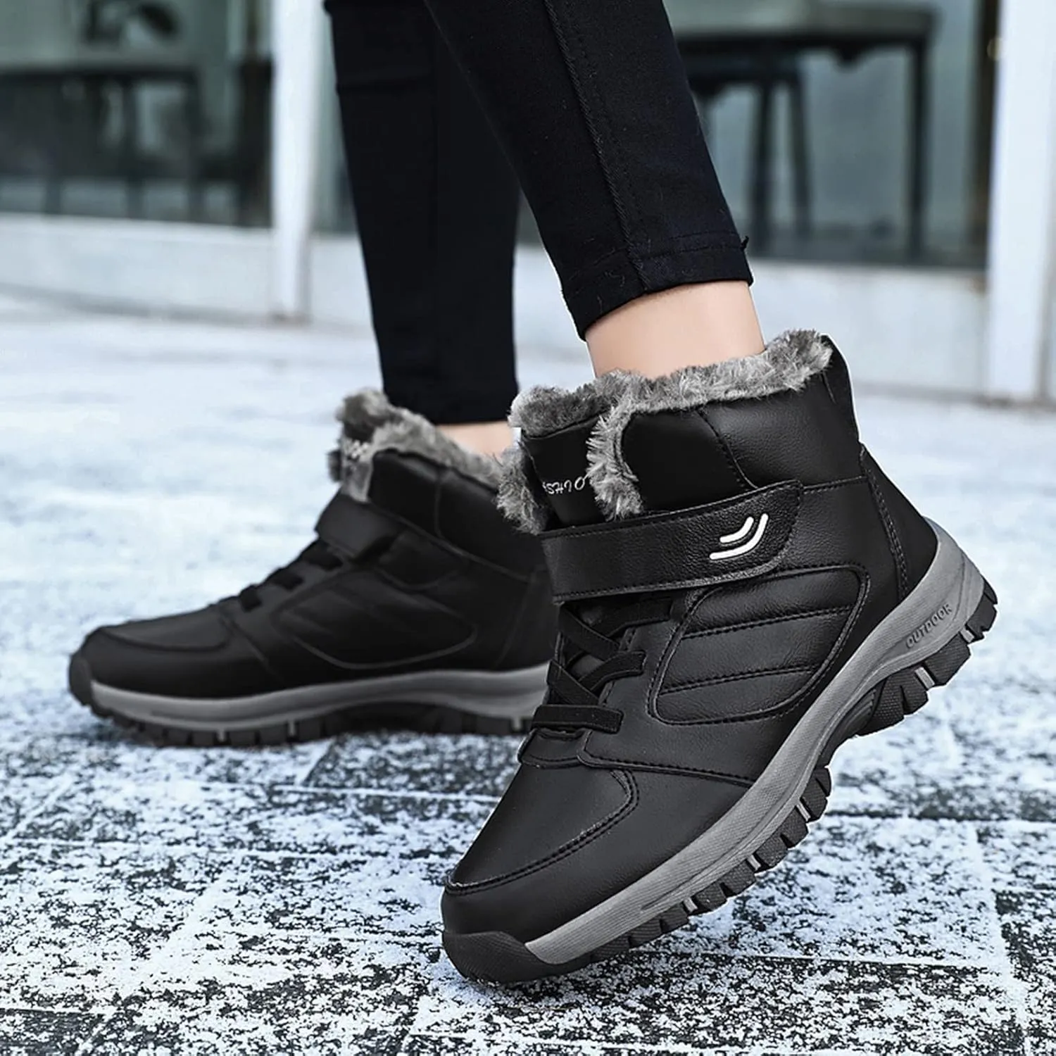 Men's Work Boots Soft Toe Hiking Sneakers Warm Booties Womens Safety Toe Shoes Soft Toe Wide Outdoor Shoes Slip on Loafers Hike Grounded Footwear