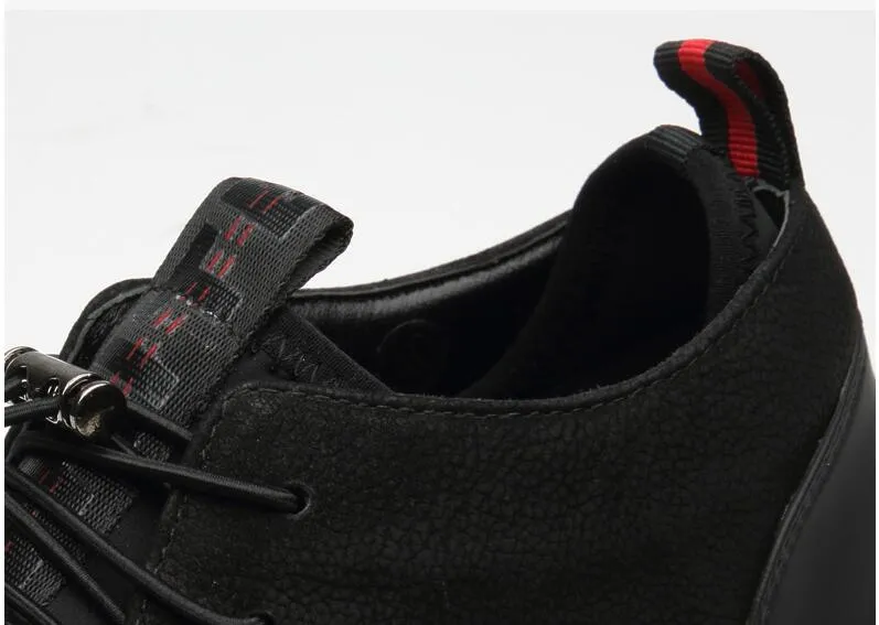 NEW Brand High Quality Black Men's Leather Casual Shoes