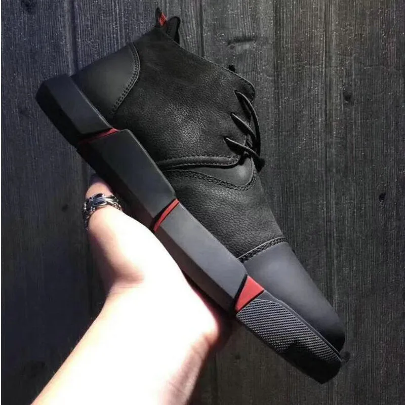 NEW Brand High Quality Black Men's Leather Casual Shoes