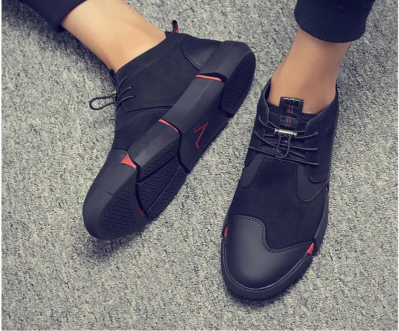 NEW Brand High Quality Black Men's Leather Casual Shoes