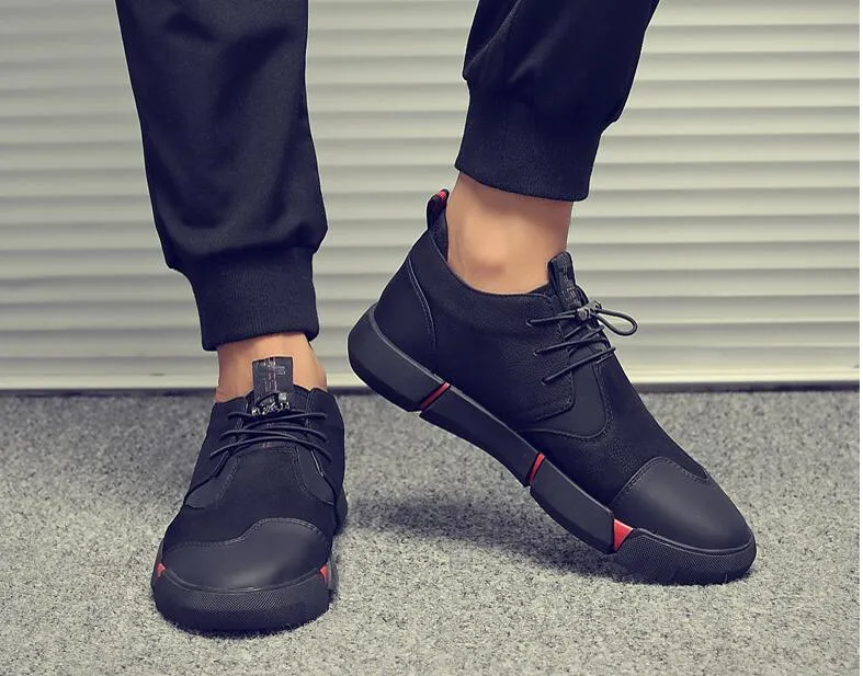 NEW Brand High Quality Black Men's Leather Casual Shoes