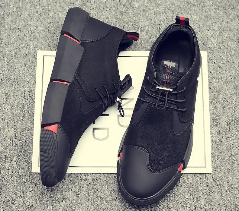 NEW Brand High Quality Black Men's Leather Casual Shoes