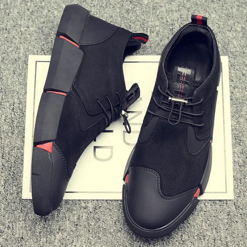 NEW Brand High Quality Black Men's Leather Casual Shoes