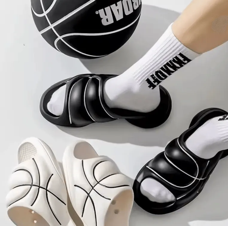New Original Basketball Slippers – Men’s Non-Slip Thick-Soled Summer Slides