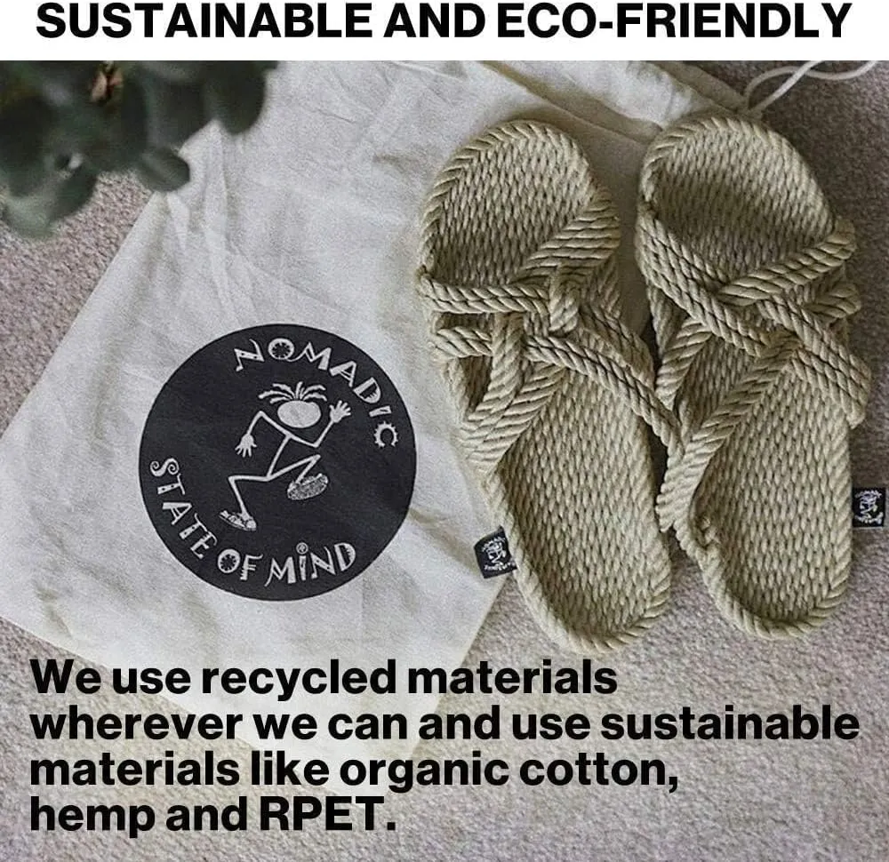 Nomadic State of Mind JC Slip On Sandal | Handmade | Woven | Adjustable | Men and Womens Sizes | Vegan | Socially Responsible | Machine Washable
