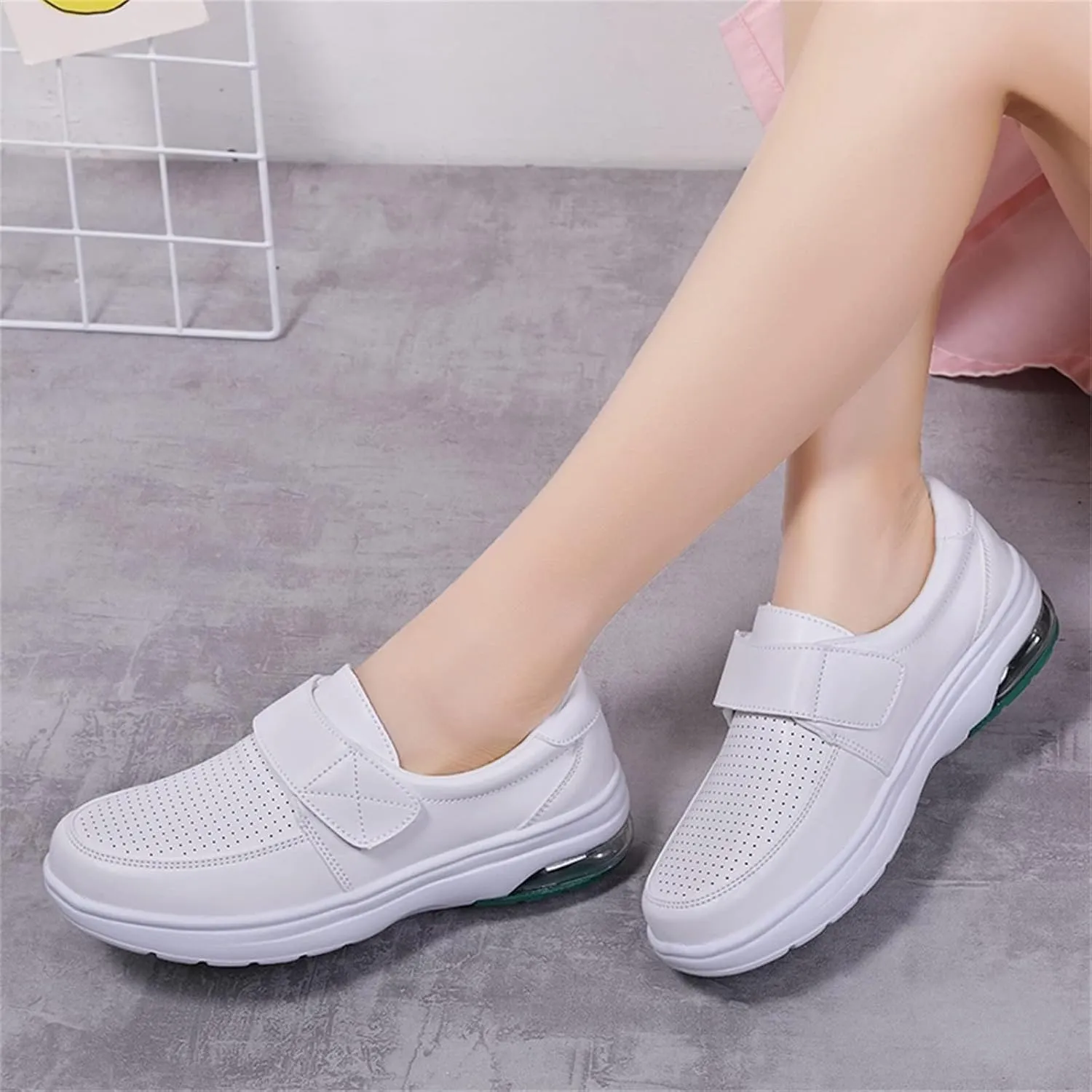 Nursing Shoes Women Comfortable Non Slip Work Shoes Women Food Service Nurse Shoe for Plantar Fasciitis Footwear Slip Resistant Loafer Waterproof Slip On Walking Sneakers Casual Running Lightweight
