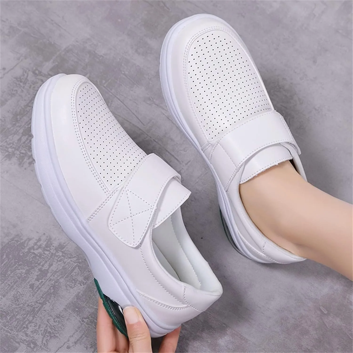 Nursing Shoes Women Comfortable Non Slip Work Shoes Women Food Service Nurse Shoe for Plantar Fasciitis Footwear Slip Resistant Loafer Waterproof Slip On Walking Sneakers Casual Running Lightweight