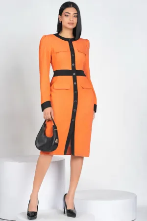 Orange Sheath Dress