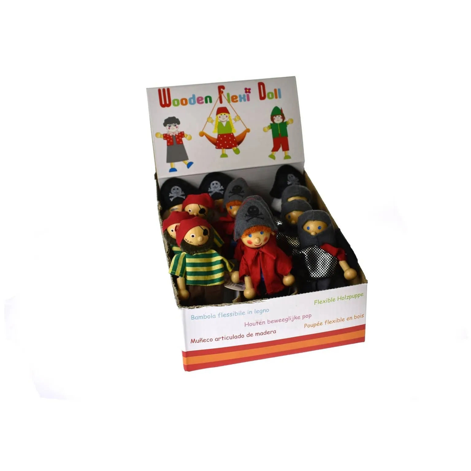 Price For 4 Assorted Pirate Flexi Doll