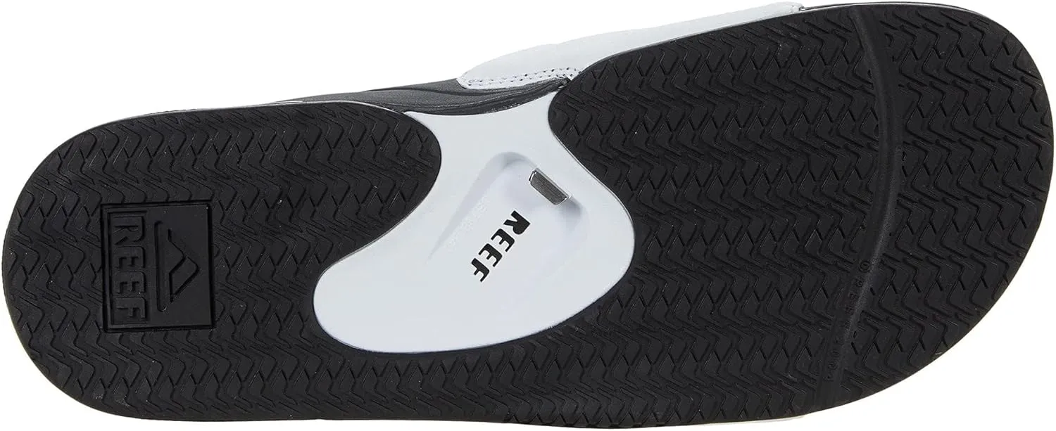 REEF Fanning Slide Men's Bottle Opener Sandal, Arch Support, Durable Outsole, Water Friendly