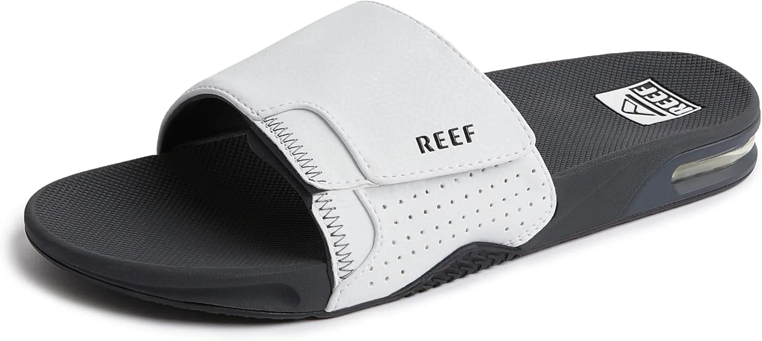 REEF Fanning Slide Men's Bottle Opener Sandal, Arch Support, Durable Outsole, Water Friendly