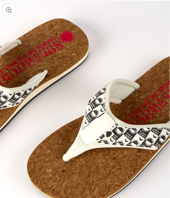 SALTROCK Equinox - Womens Cork Flip Flops - Grey/White