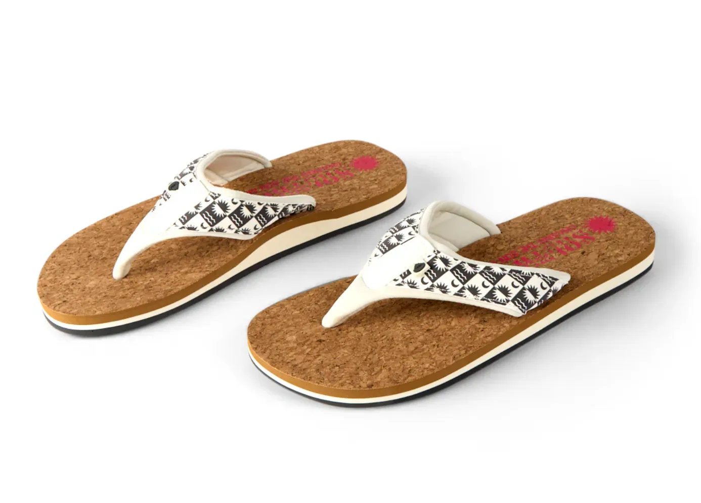 SALTROCK Equinox - Womens Cork Flip Flops - Grey/White