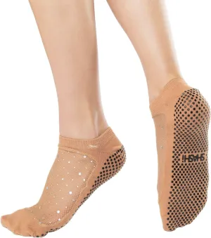 SHASHI Star Mesh Socks for Women  Sparkly, Full-Coverage Non Slip Socks for Barre, Yoga and More