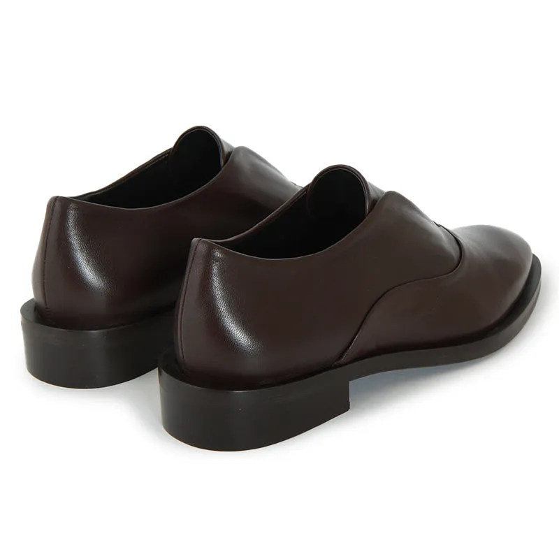 SHOES LIKE CANDY MIA SOFT DARK BROWN NAHKALOAFERIT