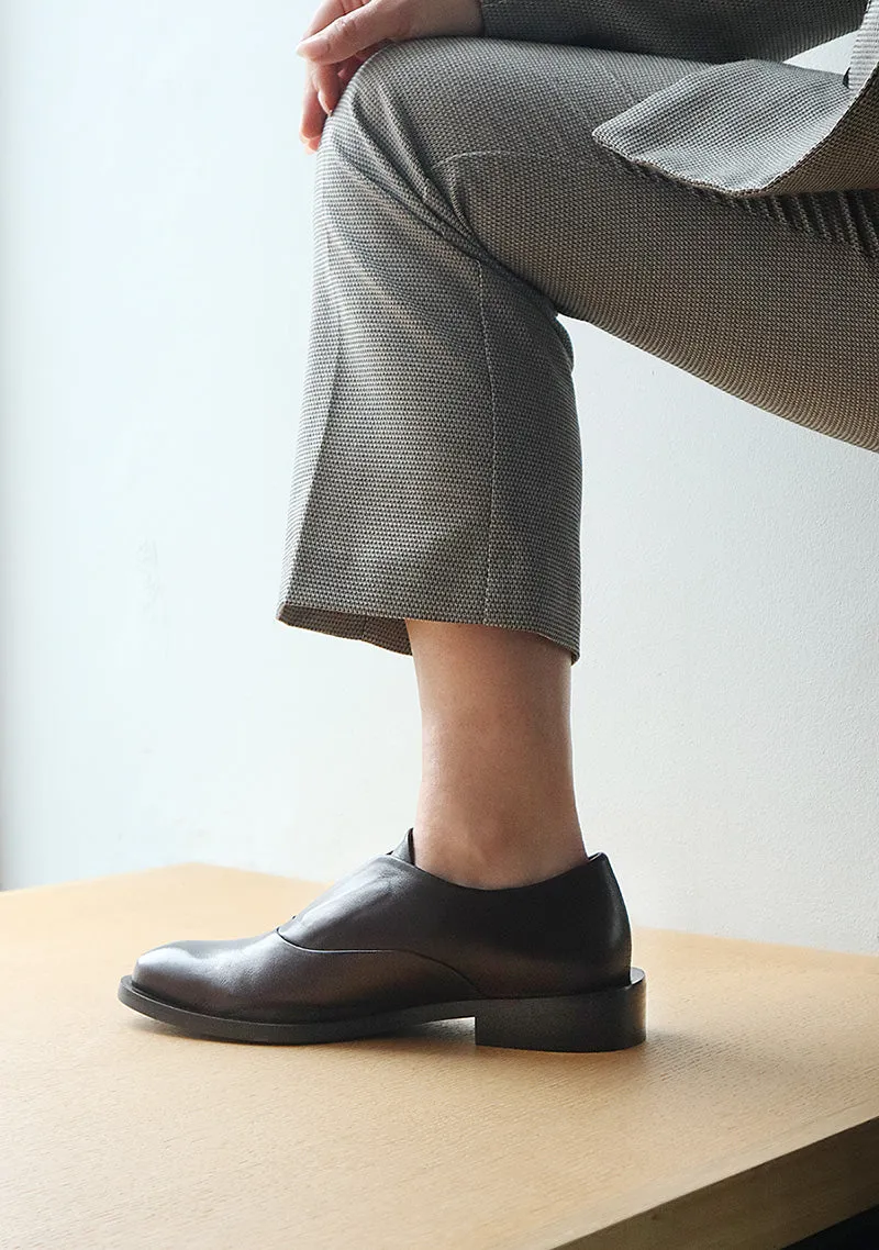 SHOES LIKE CANDY MIA SOFT DARK BROWN NAHKALOAFERIT