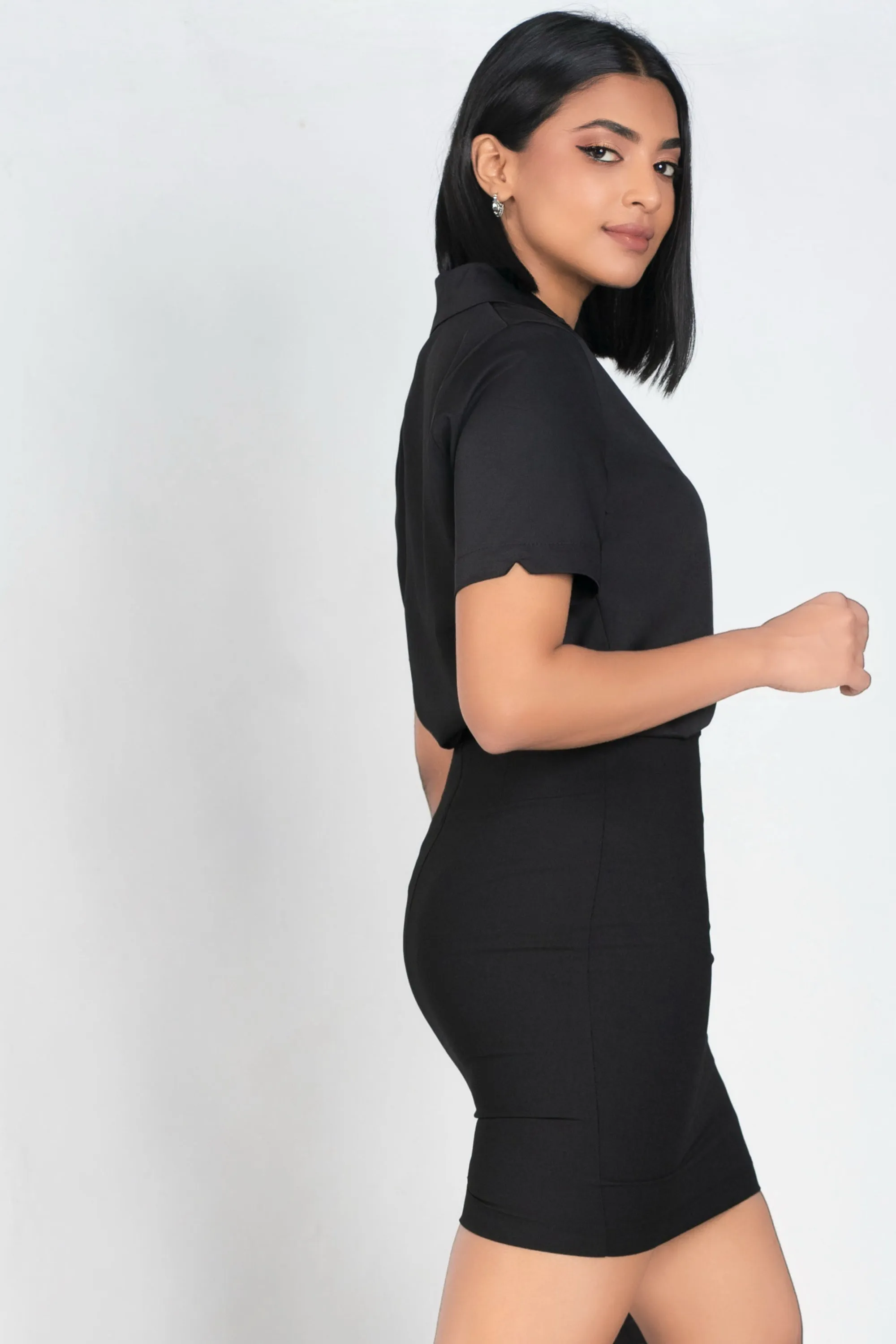 Short Sleeve Button Up Blouse
