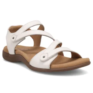 Taos Big Time White Leather Sandal (Women's)