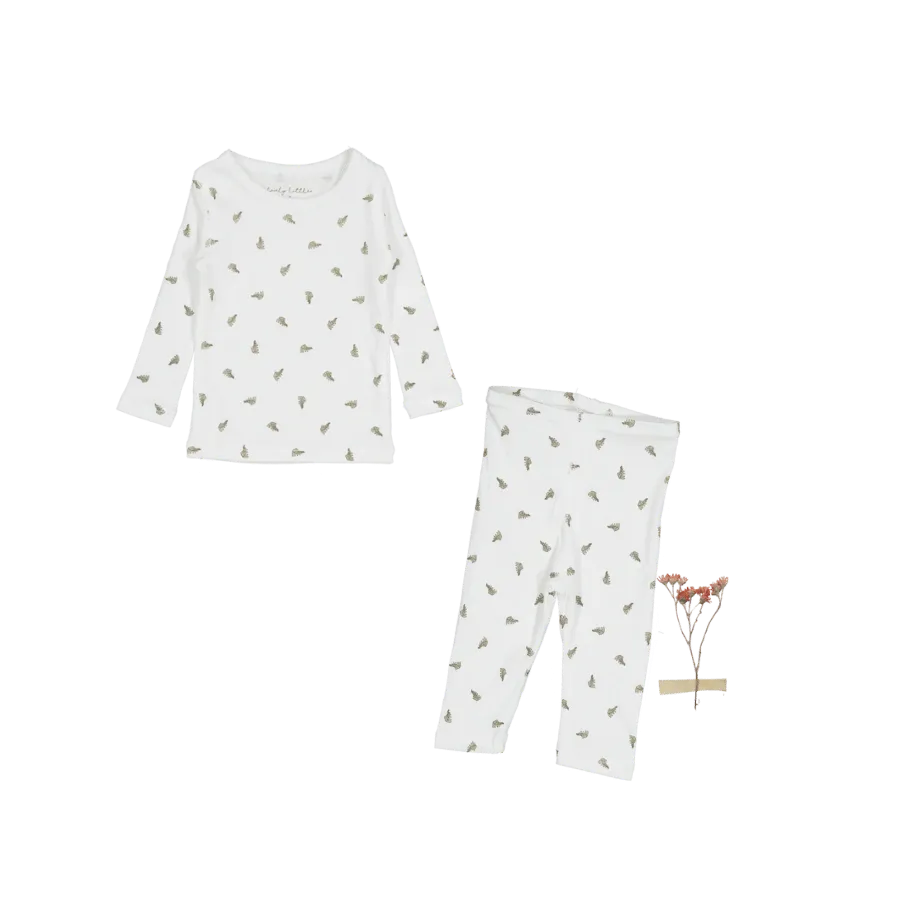 The Legging Set - White Leaf