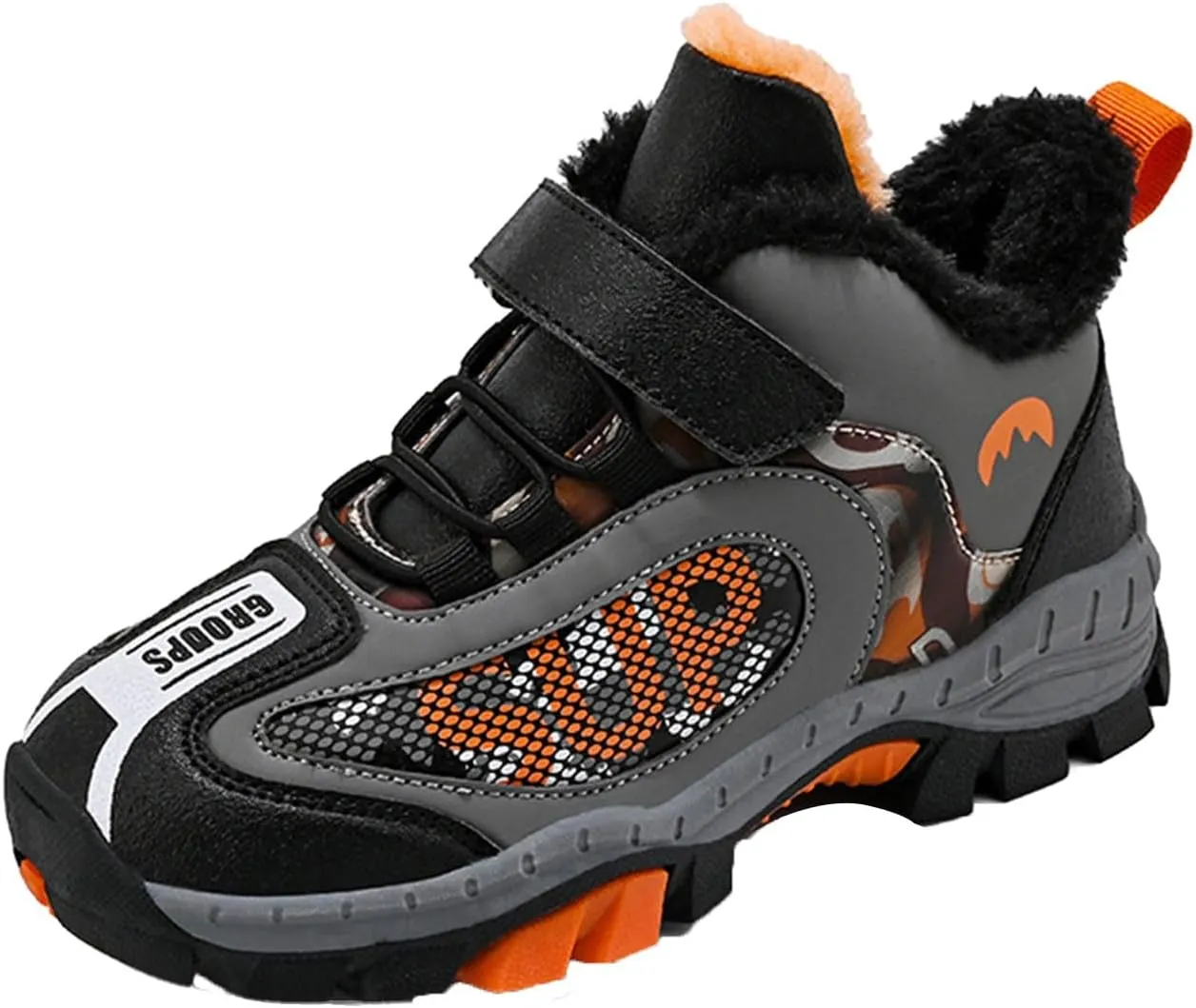 Toddler Hiking Boots Boys Girls Winter Snow Sneaker Non Slip Warm Sports Shoes for Outdoor Walking Climbing Running