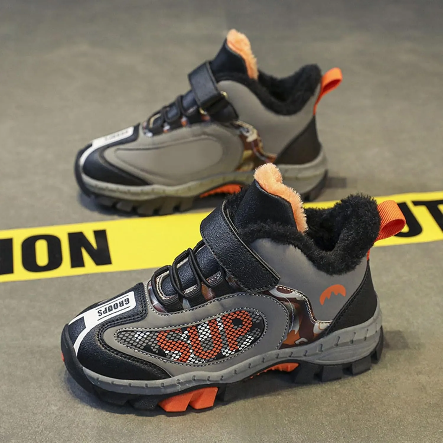 Toddler Hiking Boots Boys Girls Winter Snow Sneaker Non Slip Warm Sports Shoes for Outdoor Walking Climbing Running