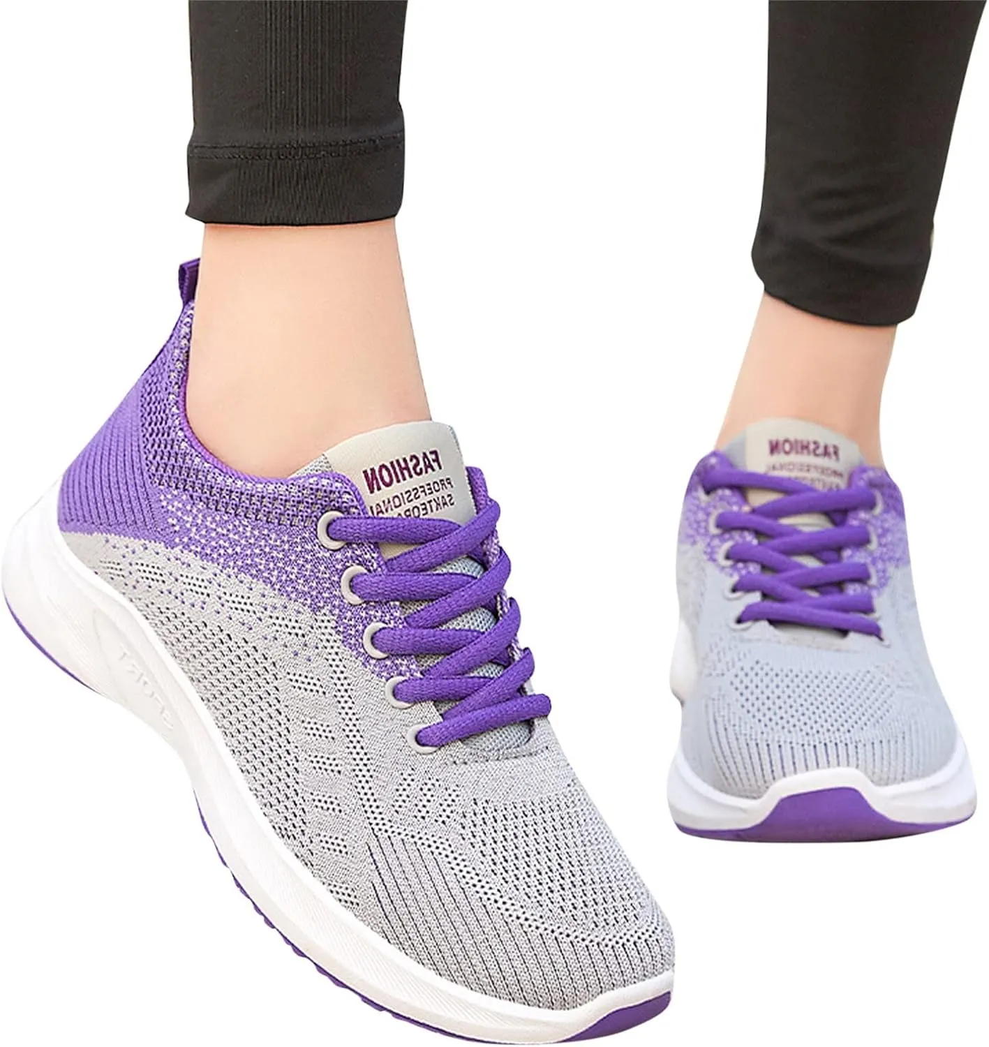 Walking Sneakers for Women Colorblock Mesh Lace Up Shoes Lightweigh Breathable Running Walking Workout Tennis Shoes