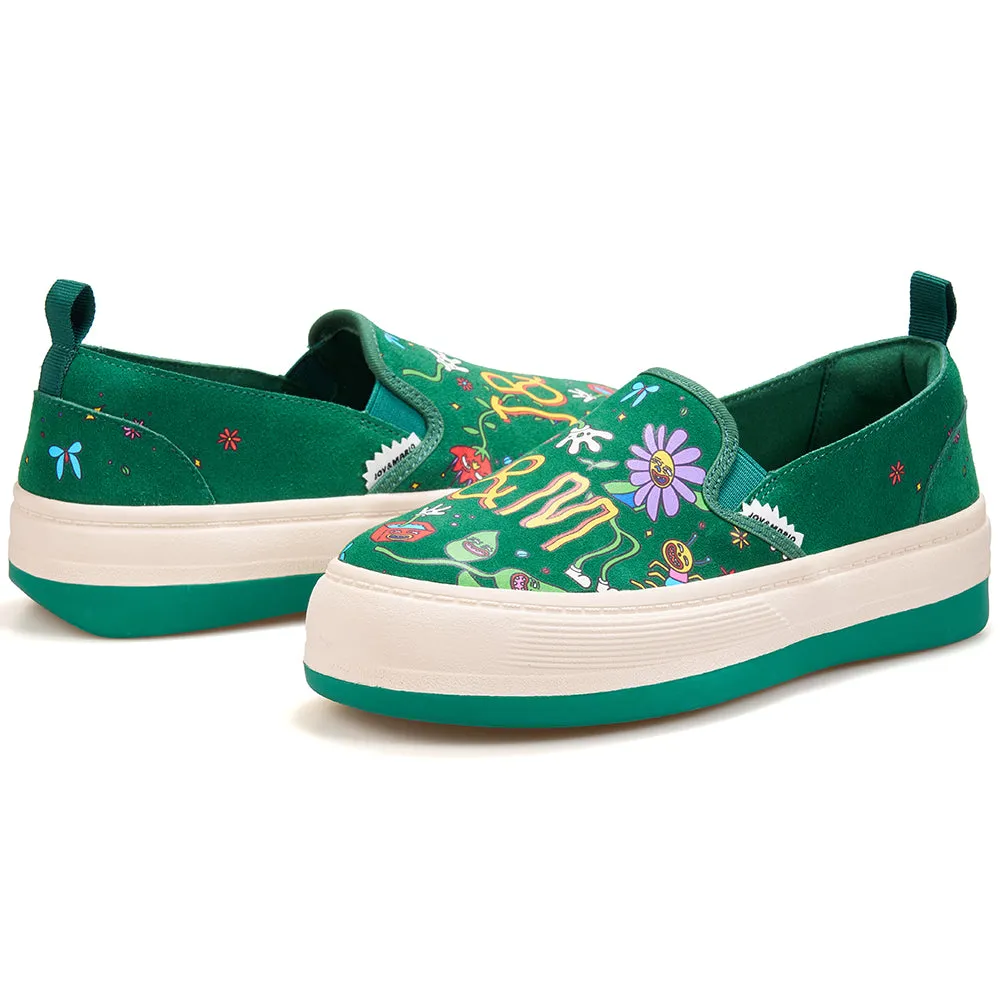 Women’s Cow suede Platform Slip-on Loafers-87950W