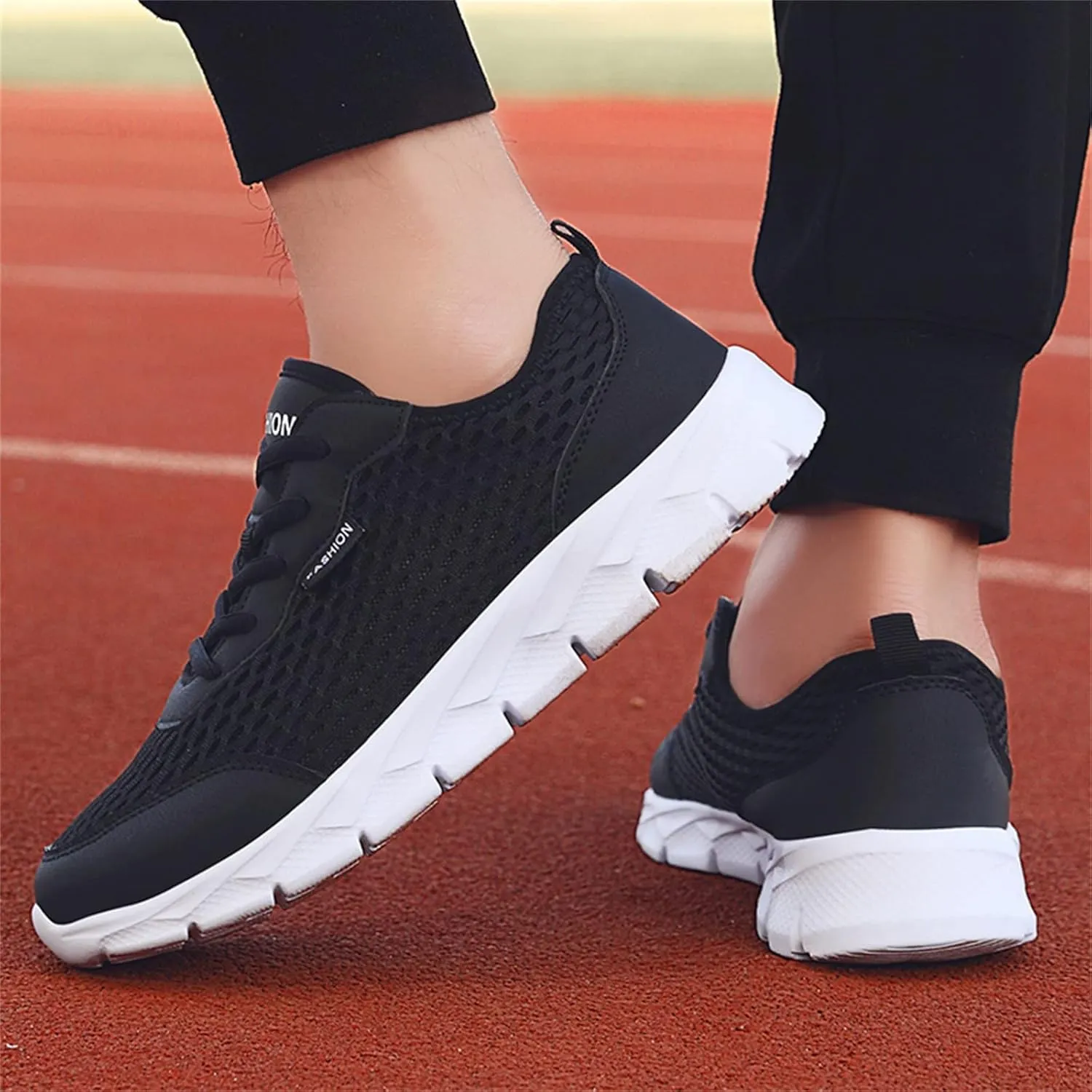 Womens Fashion Walking Running Shoes Breathable Mesh Mens Running Shoes Gym Casual Shoes Slip On Wedge Sneakers Waterproof Tennis Shoe Trainers Shoe