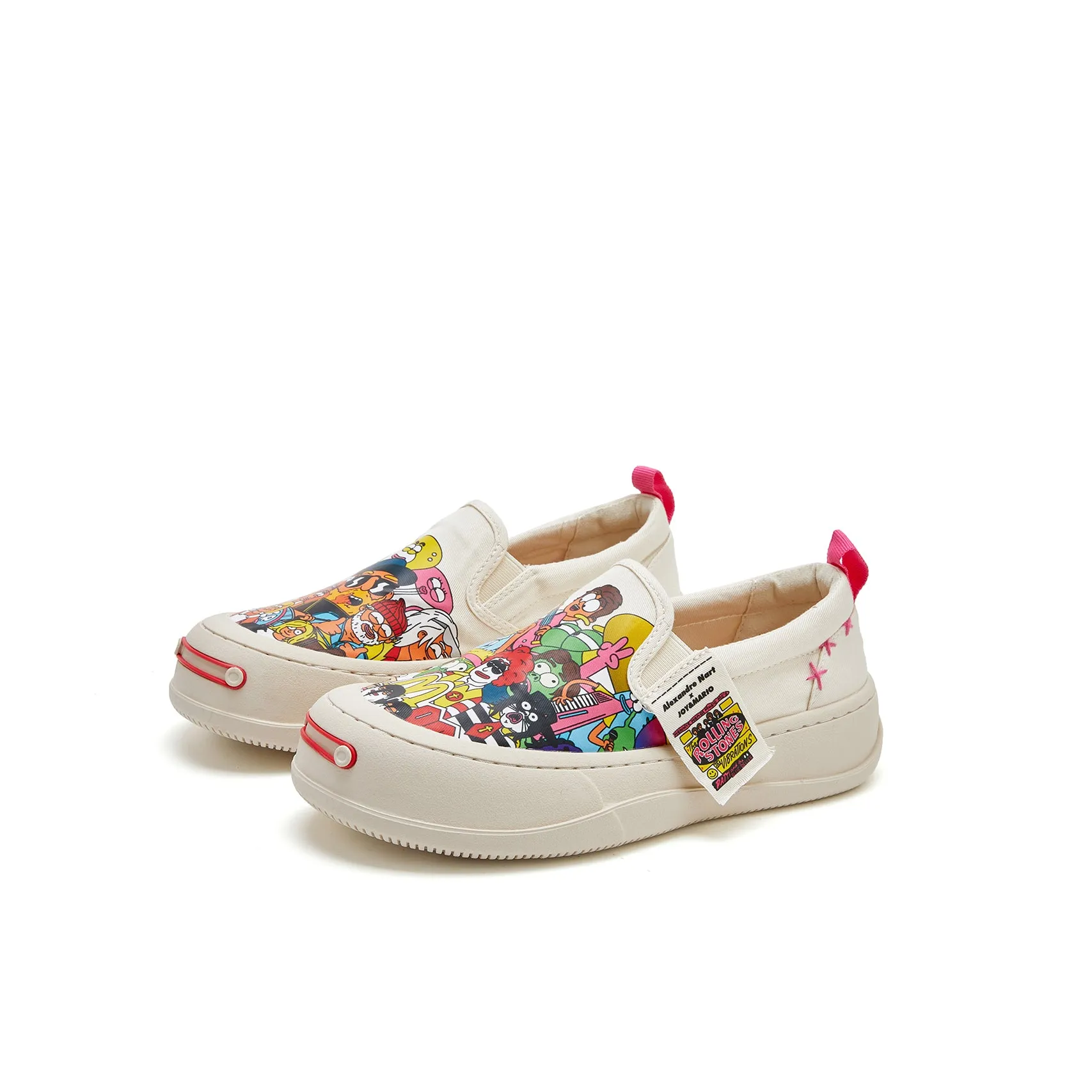 Women’s Slip-On Fabric Platform Loafers-87331W