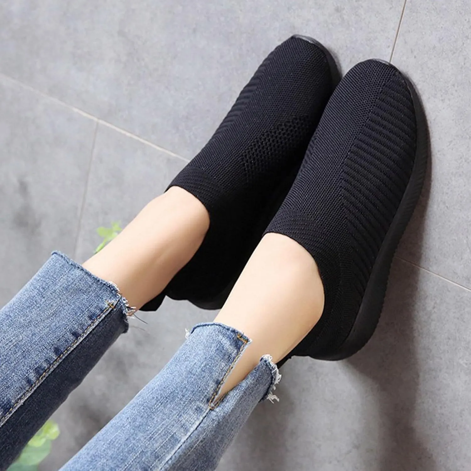 Women's Slip on Walking Running Shoes Tennis Casual Fashion Breathable Sneakers Non Slip Sport Athletic Shoes
