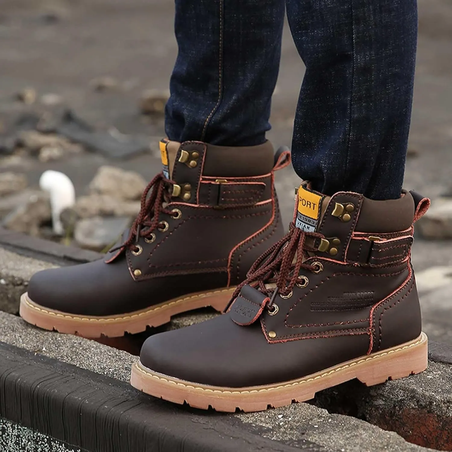Work Boots for Men Soft Toe Hiking Sneakers Warm Booties Womens Safety Shoes Non Slip Waterproof Outdoor Shoes Lightweight Anti Slip Hike Grounded Footwear