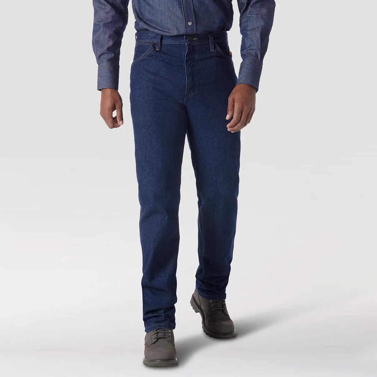 Wrangler Men's Work Jeans Flame Resistant Original Fit Prewashed