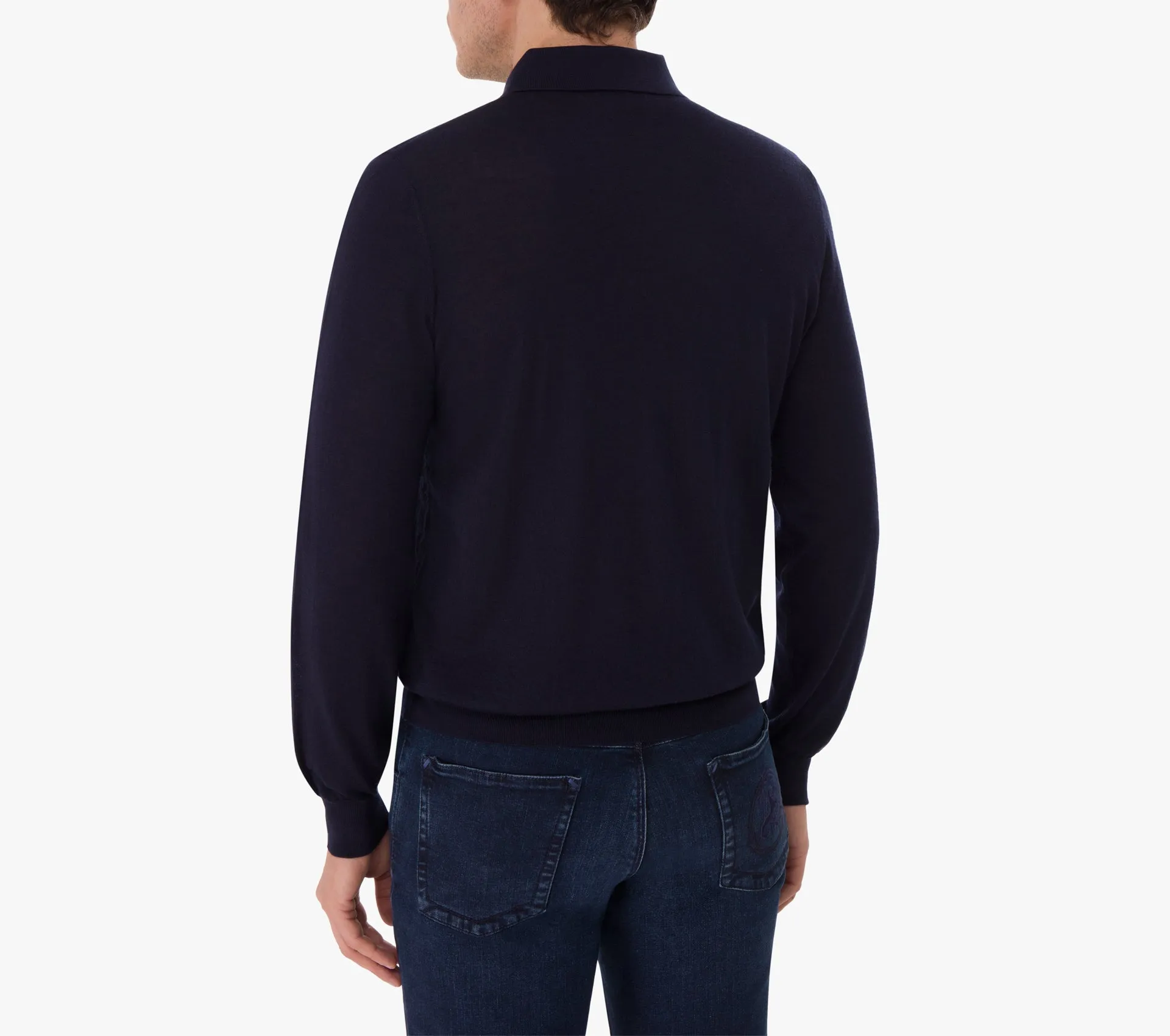 Zipped Polo Shirt with Crocodile Details