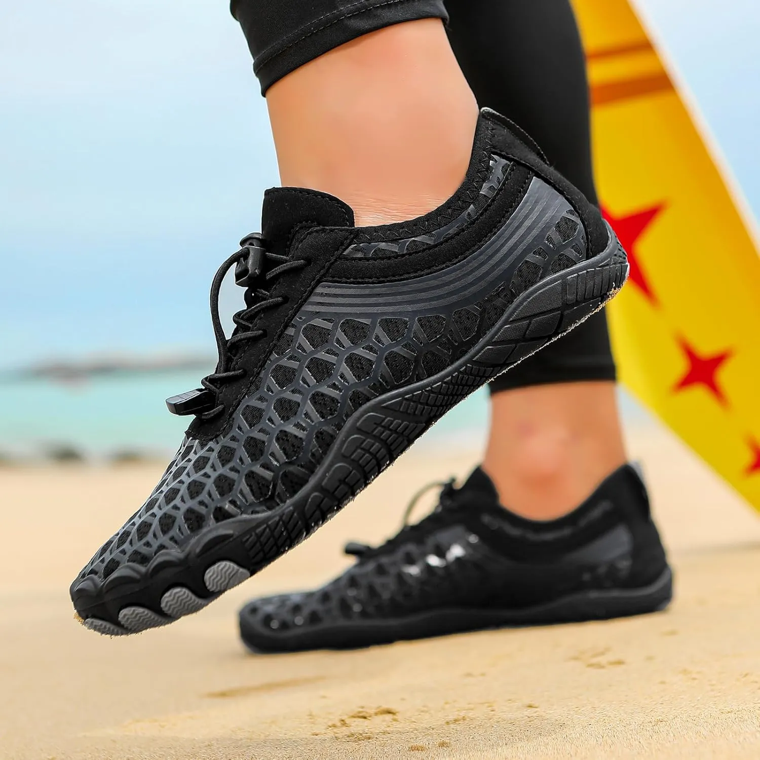 ZWRXW Hike Barefoot Shoes Women Wide Toe Box Healthy & Non-Slip Barefoot Shoes Unisex Outdoor Hiking Footwear for Beach Walking Kayaking Surfing Training