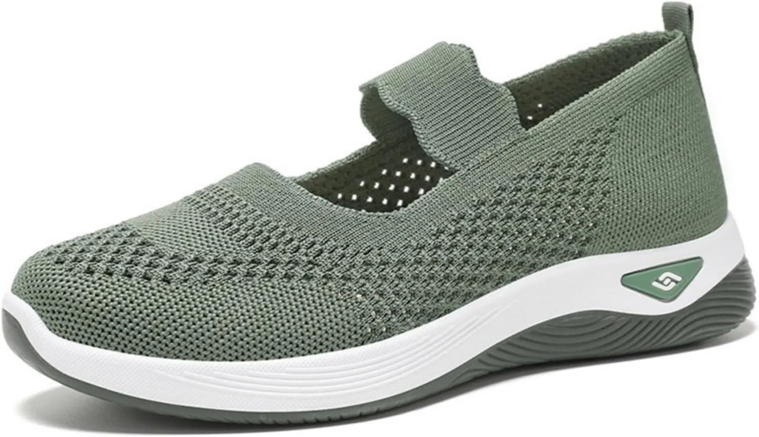 ZWRXW Women's Walking Shoes Wide Width Woven Orthopedic Breathable Soft Shoe Adjustable Go Walk Slip On Shoes with Arch Support Lightweight Comfortable Healthy Footwear for Diabetic
